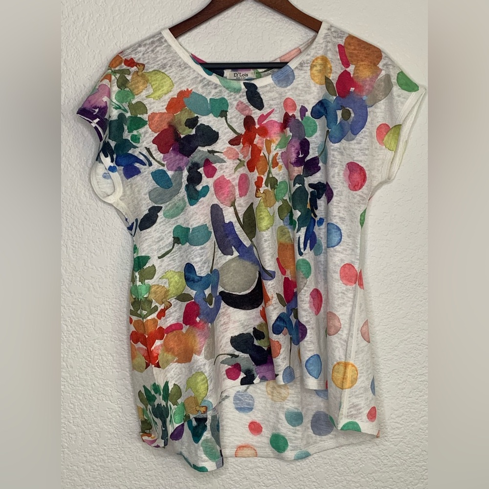 Colorful Floral Print Top